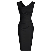Load image into Gallery viewer, Bodycon Red Formal Dress Women Elegant Slim Office Dress Black Evening Party Dress Sexy Sleeveless Knee-length Club Dress