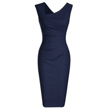 Load image into Gallery viewer, Bodycon Red Formal Dress Women Elegant Slim Office Dress Black Evening Party Dress Sexy Sleeveless Knee-length Club Dress